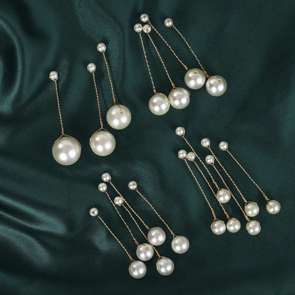 Fashion Pearl Hair Clip For Women Copper Wire Wrap Design Bridal Wedding Hairpin Simple Headpiece Hair Clip
