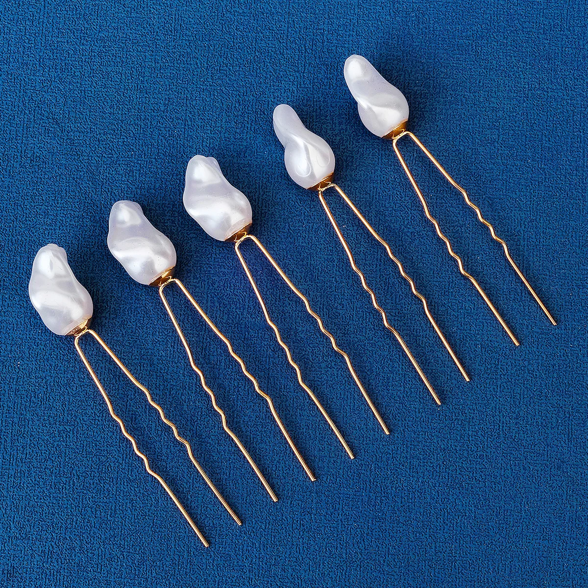 Fashion Pearl Hair Clip For Women Copper Wire Wrap Design Bridal Wedding Hairpin Simple Headpiece Hair Clip