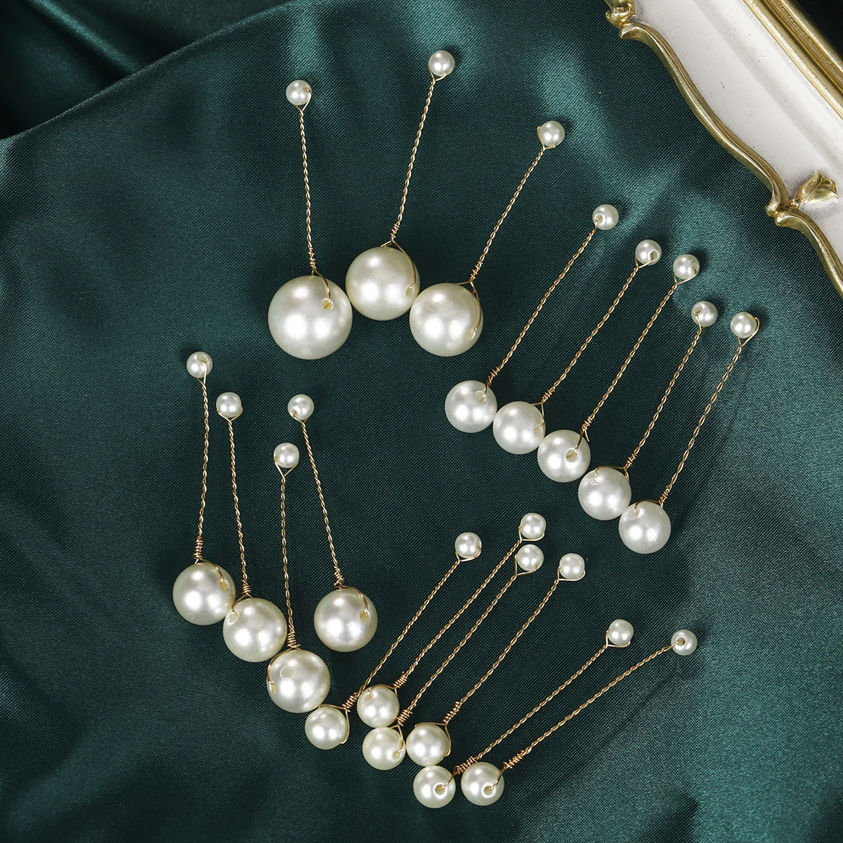 Fashion Pearl Hair Clip For Women Copper Wire Wrap Design Bridal Wedding Hairpin Simple Headpiece Hair Clip