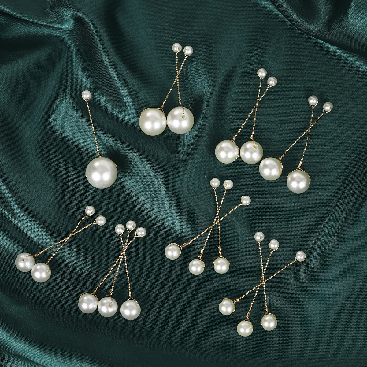 Fashion Pearl Hair Clip For Women Copper Wire Wrap Design Bridal Wedding Hairpin Simple Headpiece Hair Clip