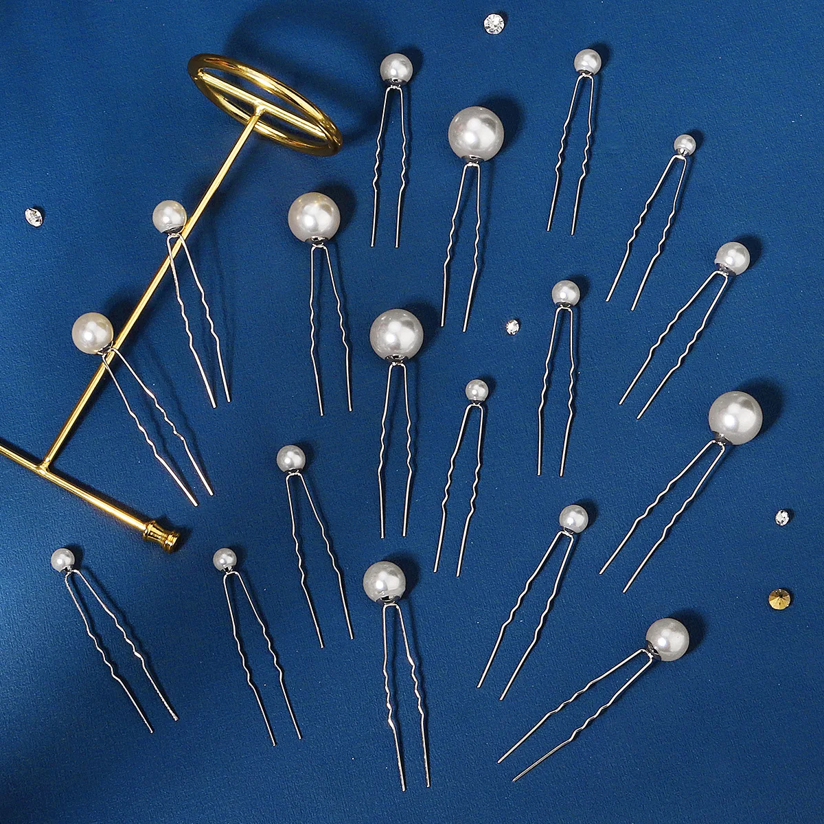 Fashion Pearl Hair Clip For Women Copper Wire Wrap Design Bridal Wedding Hairpin Simple Headpiece Hair Clip