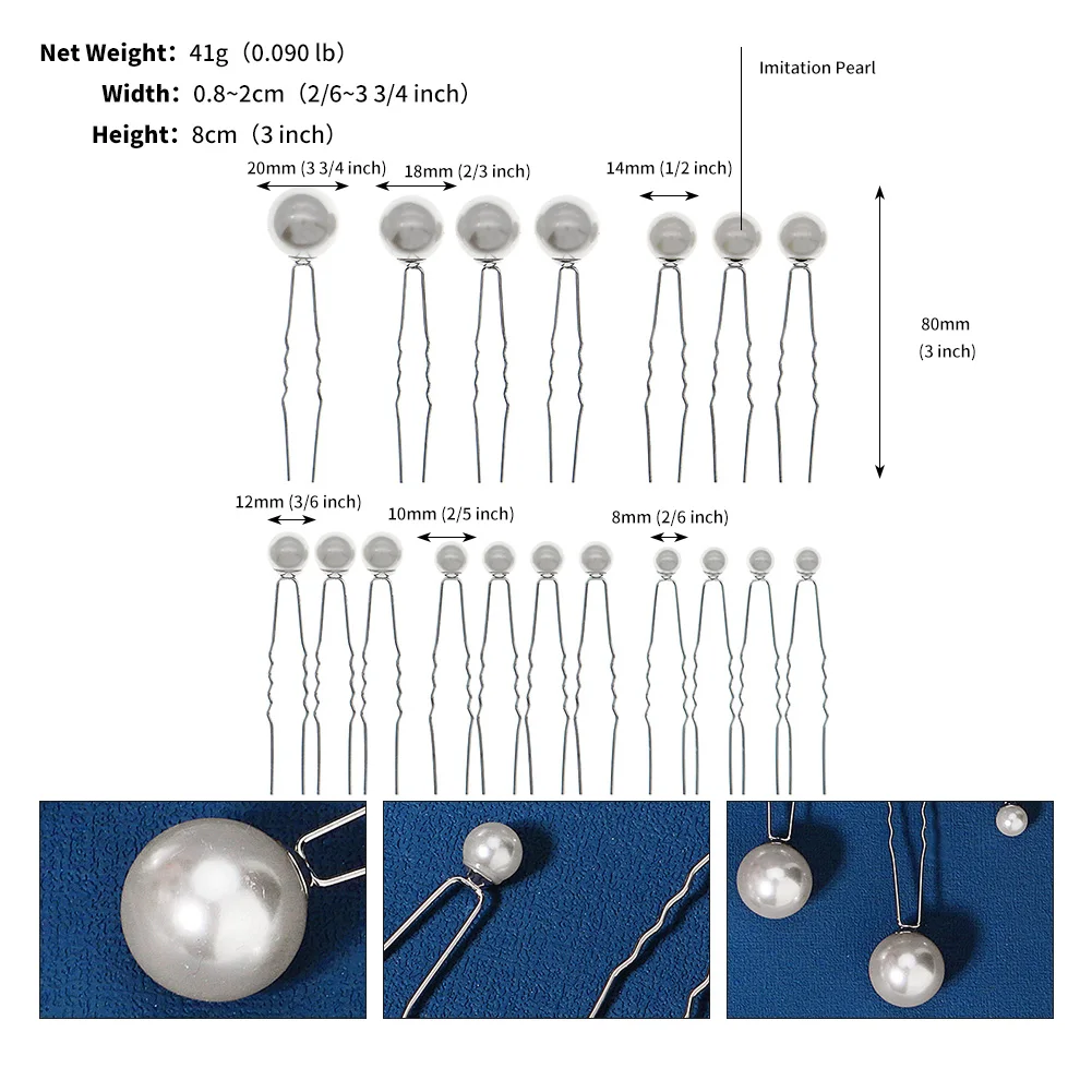 Fashion Pearl Hair Clip For Women Copper Wire Wrap Design Bridal Wedding Hairpin Simple Headpiece Hair Clip