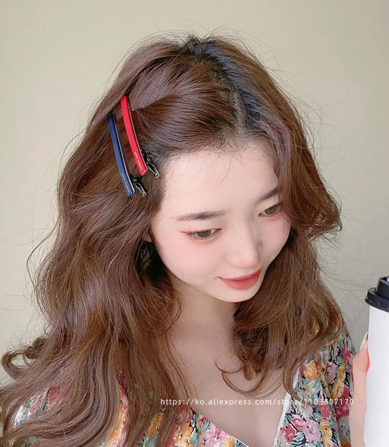 Korean black duck beak clip resin hair clip wine red word clip fringe clip side clipsimplicity 、 Simple woman homewear hot sale