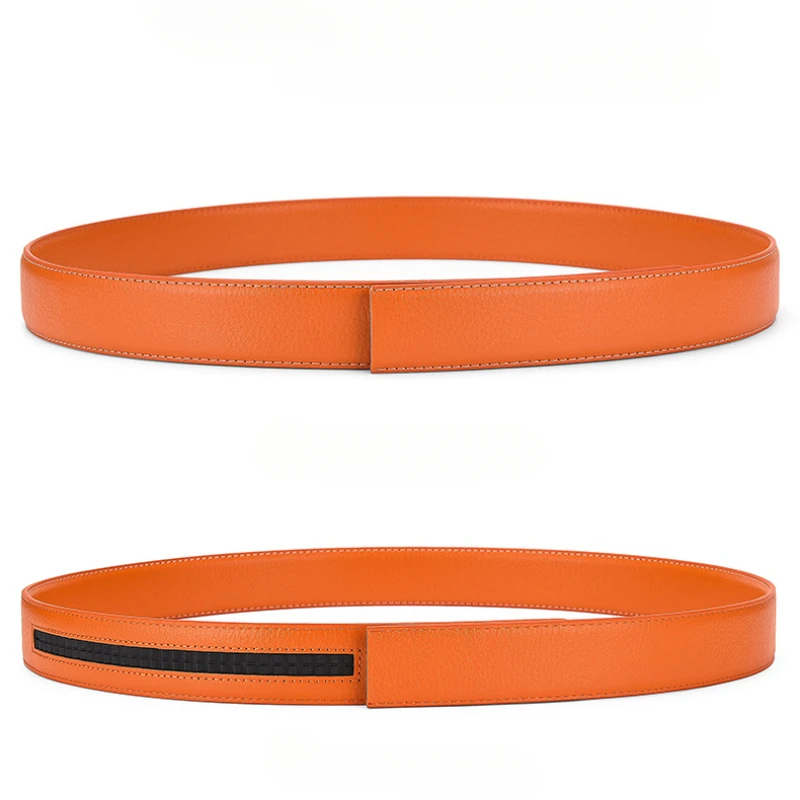 Belt No Buckle for Automatic Buckle PU Leather Belts Without Buckle for Men Women No Buckle 3.5cm Wide 150 160cm