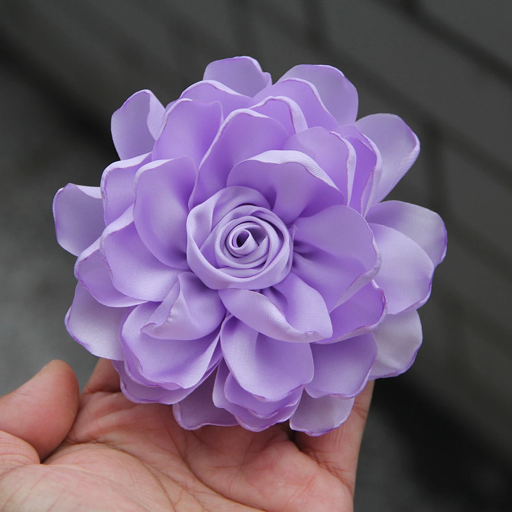 11cm Korean Fabric Rose Flower Brooches for Women Elegant Corsage Scarf Buckle Shirt Collar Pins Fashion Jewelry Wedding Brooch