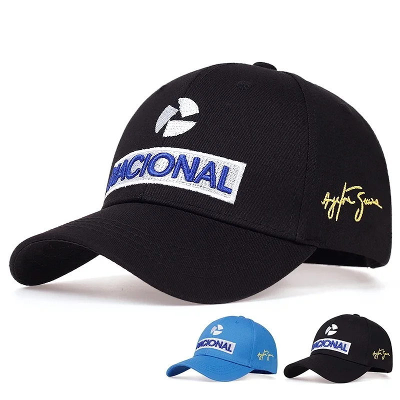 New Ayrton Senna Racer Fashion Letter Embroidered Hat Outdoor Sun Protection Team Baseball Cap Hip-hop Hats