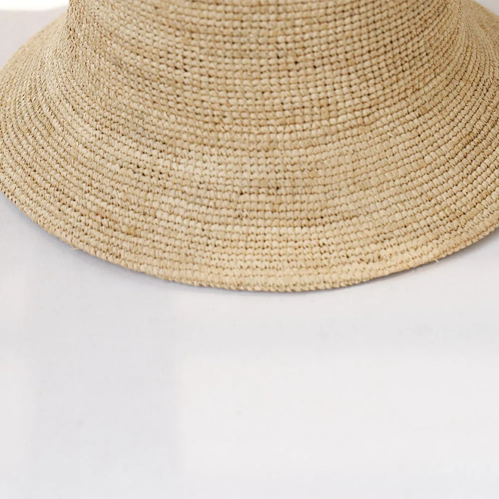 2025 summer sun hat bow 100%Raffia hat Sun visor women's summer panama Straw hats Women's beach hat Summer hat uv blocking hat