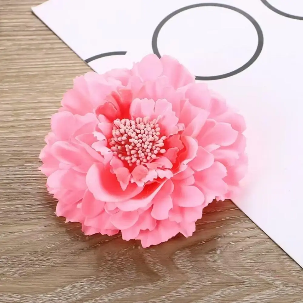 Peony Flower Women Hair Clip DIY Straw Hat Accessories Beach Holiday Bohemia Emulation Girl Hair Barrettes