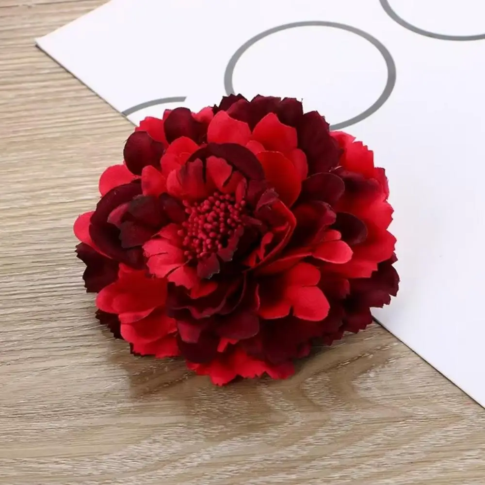 Peony Flower Women Hair Clip DIY Straw Hat Accessories Beach Holiday Bohemia Emulation Girl Hair Barrettes