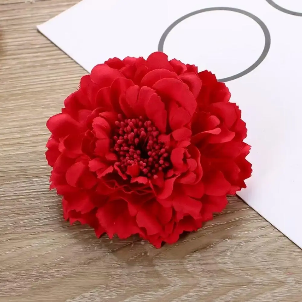 Peony Flower Women Hair Clip DIY Straw Hat Accessories Beach Holiday Bohemia Emulation Girl Hair Barrettes