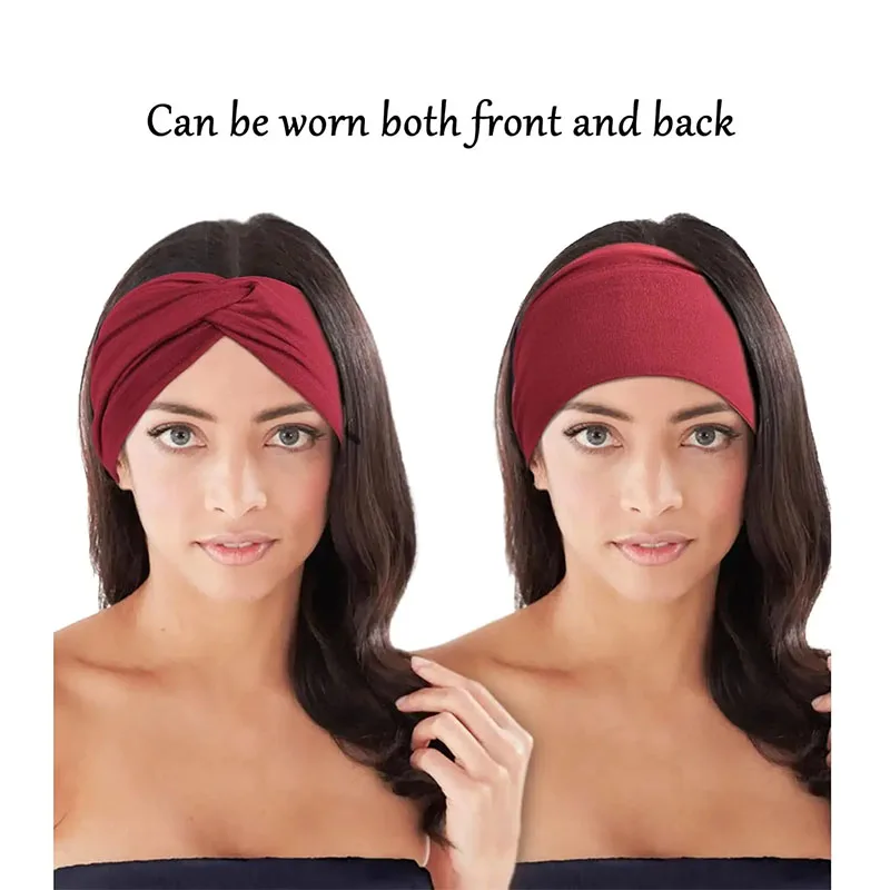 Bohemian European and American Sports Headband Women's Wide Yoga Elastic Running Hair Accessories Headw 1PCS