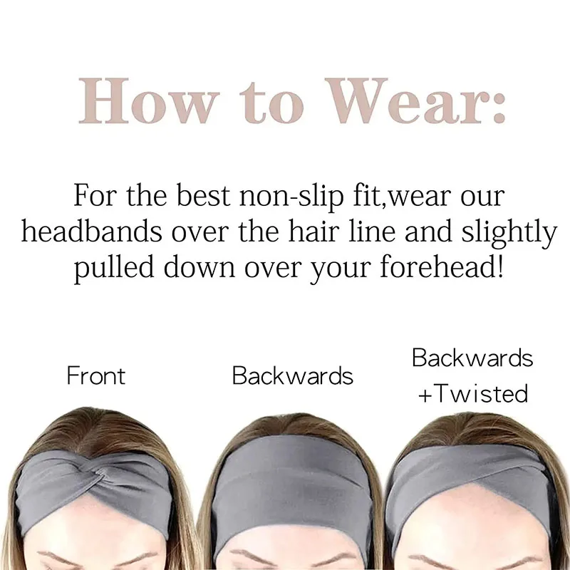 Bohemian European and American Sports Headband Women's Wide Yoga Elastic Running Hair Accessories Headw 1PCS