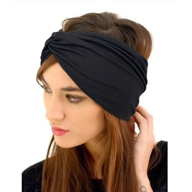 Bohemian European and American Sports Headband Women's Wide Yoga Elastic Running Hair Accessories Headw 1PCS