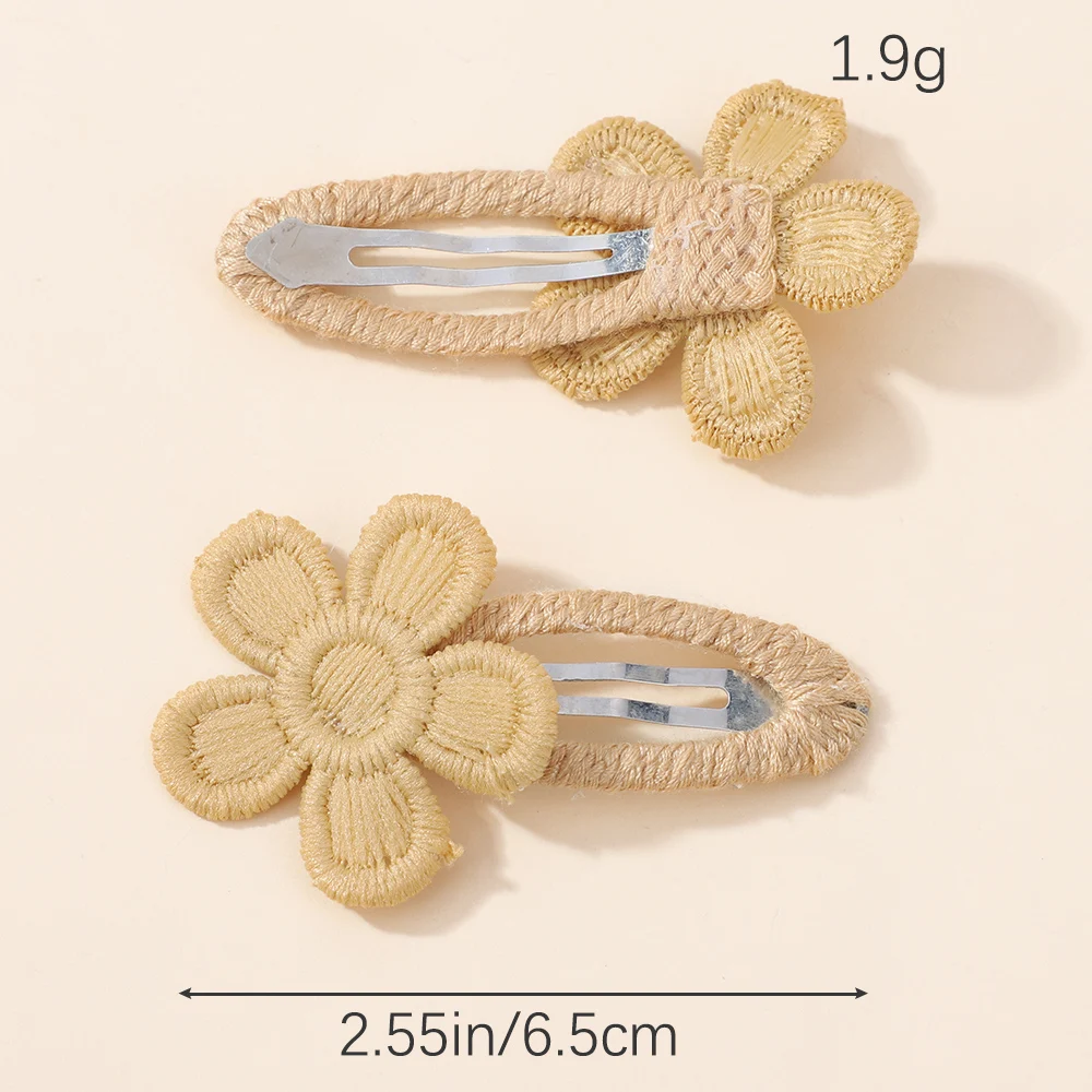 6Pcs Cute Baby Girl Hair Clips Daisy Flower Kids Hairpins Princess Barrette Child Hair Accessories Spring Korean Style Hairgrips