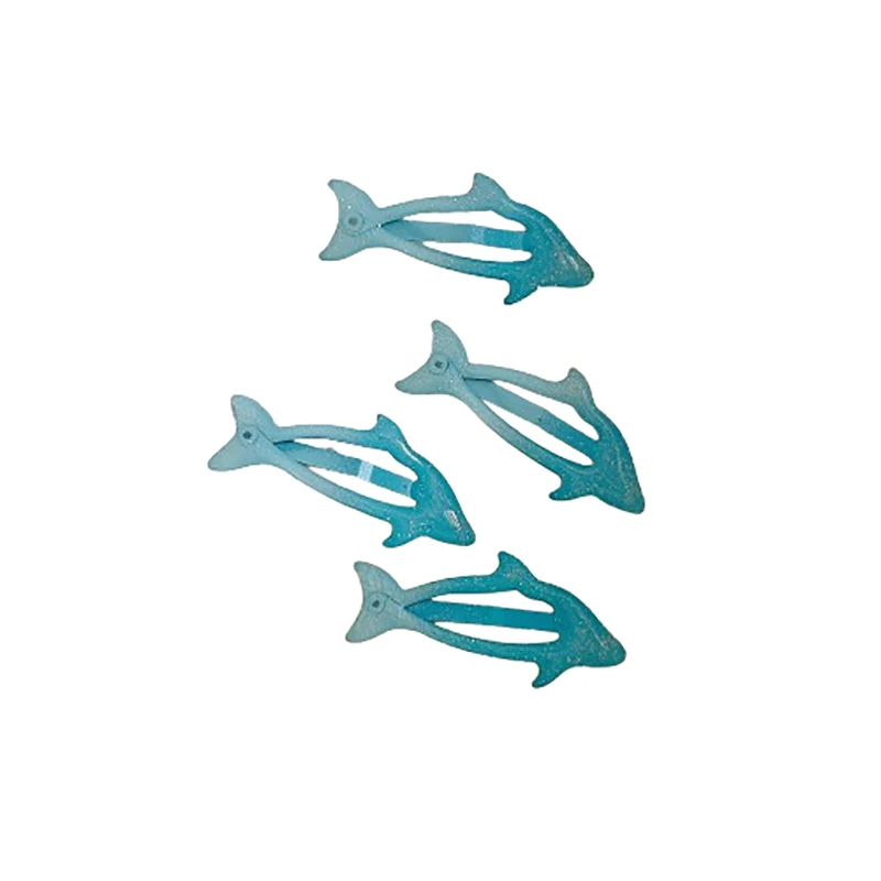 4Pcs Cute Cartoon Dolphin BB Hair Clip For Women Girls Versatile Bangs Hair Clip Fashion Side Clip Hair Accessories Gifts