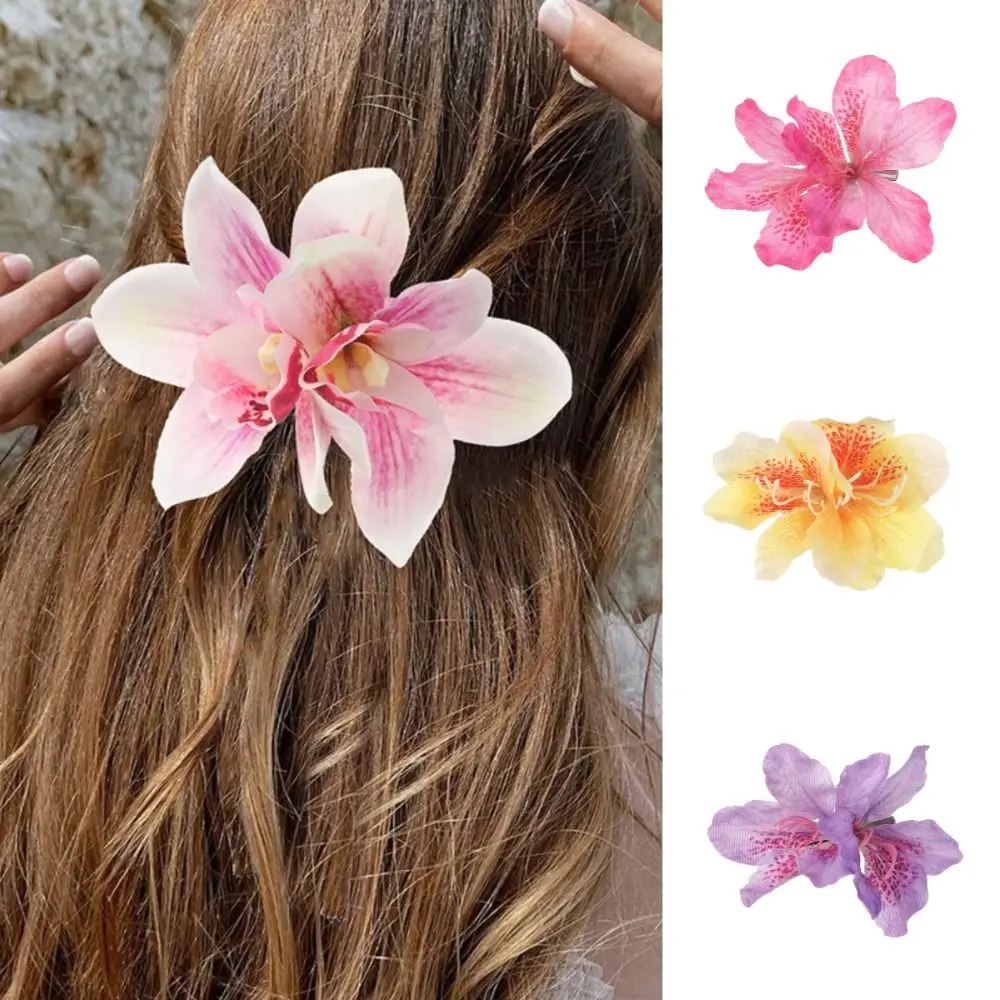Bohemia Flower Hair Clips Hawaiian Tropical Beach Canna Barrette Women Girls Brides Weddings Hairpins Headwear Hair Accessories