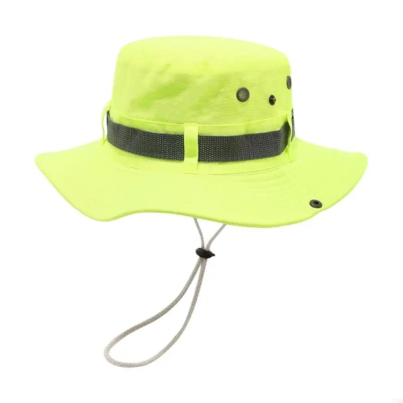 77HE Multiuse Fluorescent Fisherman Hat for Camping Hiking Breathable Sunproof Hat