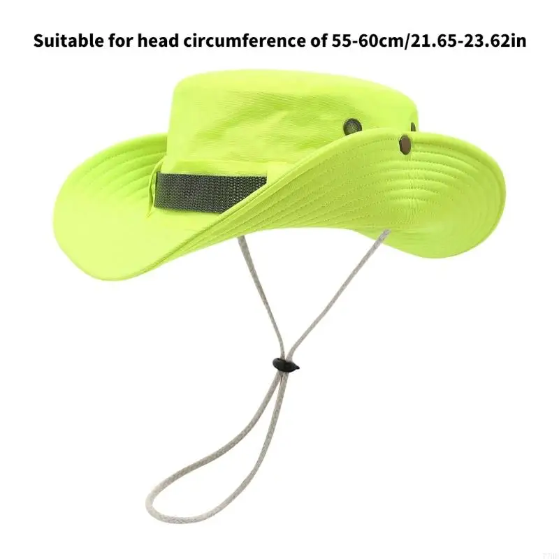77HE Multiuse Fluorescent Fisherman Hat for Camping Hiking Breathable Sunproof Hat