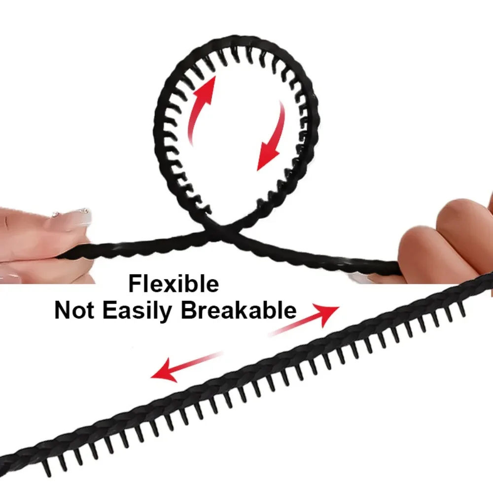 Fashion Plastic Twist Cross Headband for Women Girls with Teeth Non-slip Flexible Hoop Wash Face Hair Styling Accessories New