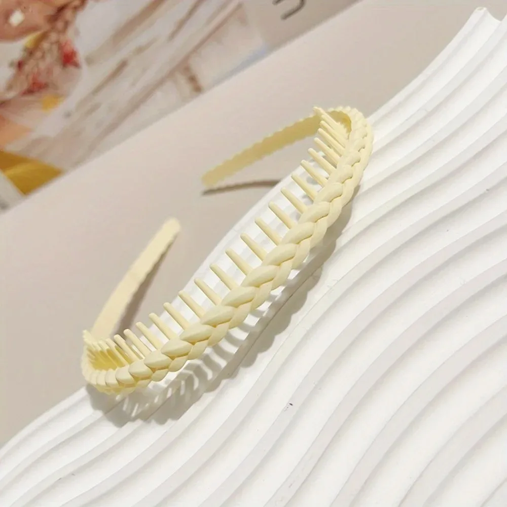 Fashion Plastic Twist Cross Headband for Women Girls with Teeth Non-slip Flexible Hoop Wash Face Hair Styling Accessories New