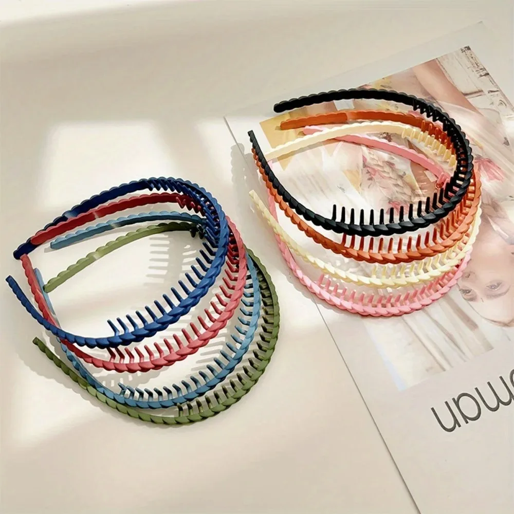 Fashion Plastic Twist Cross Headband for Women Girls with Teeth Non-slip Flexible Hoop Wash Face Hair Styling Accessories New