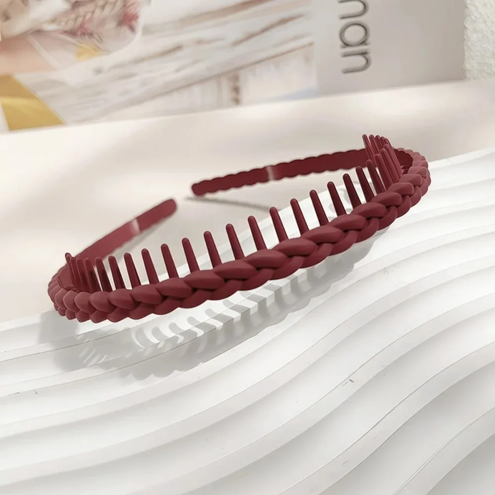 Fashion Plastic Twist Cross Headband for Women Girls with Teeth Non-slip Flexible Hoop Wash Face Hair Styling Accessories New
