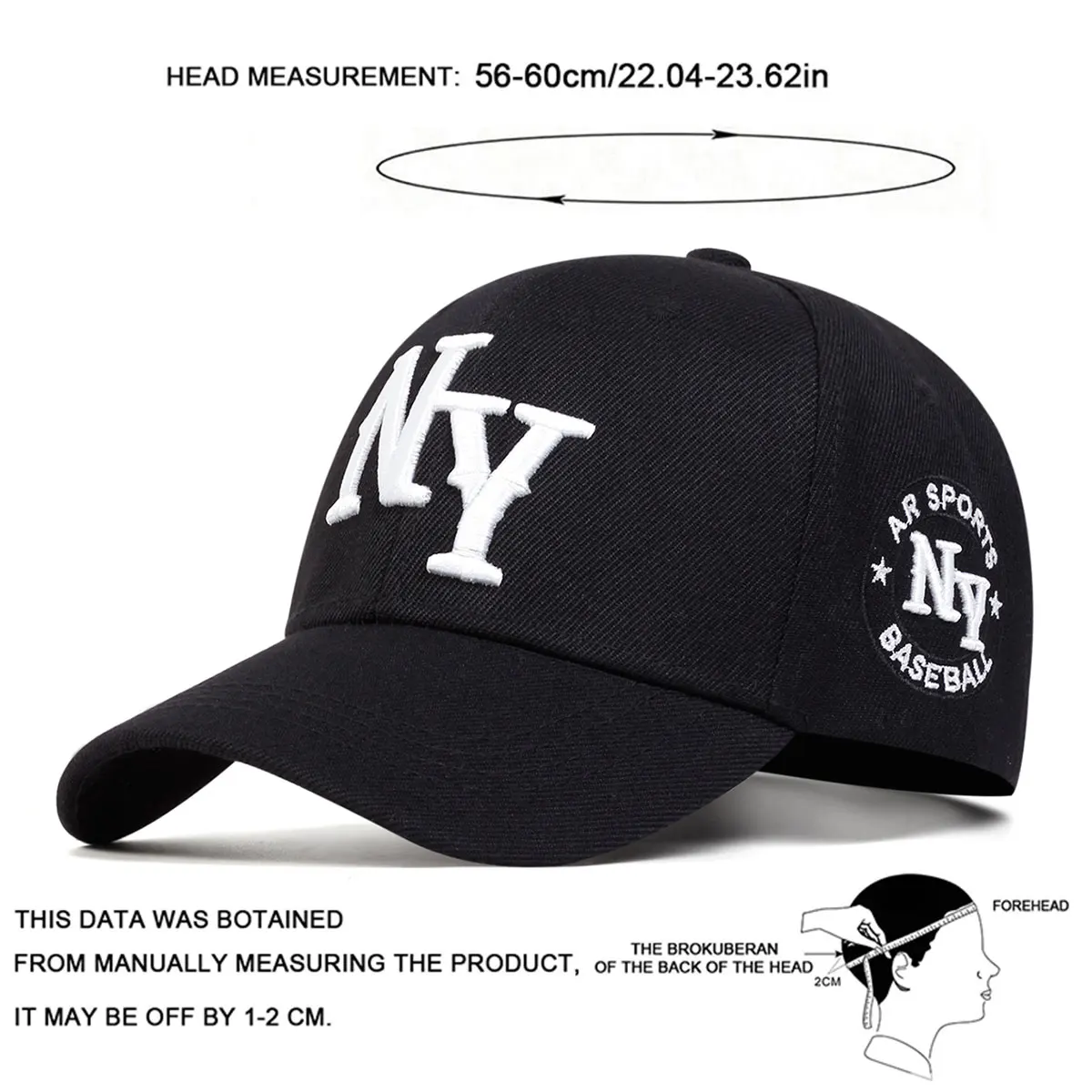 Unisex Letter Embroidery Baseball Caps Spring and Autumn Outdoor Adjustable Casual Hats Sunscreen Hat Sports Cap