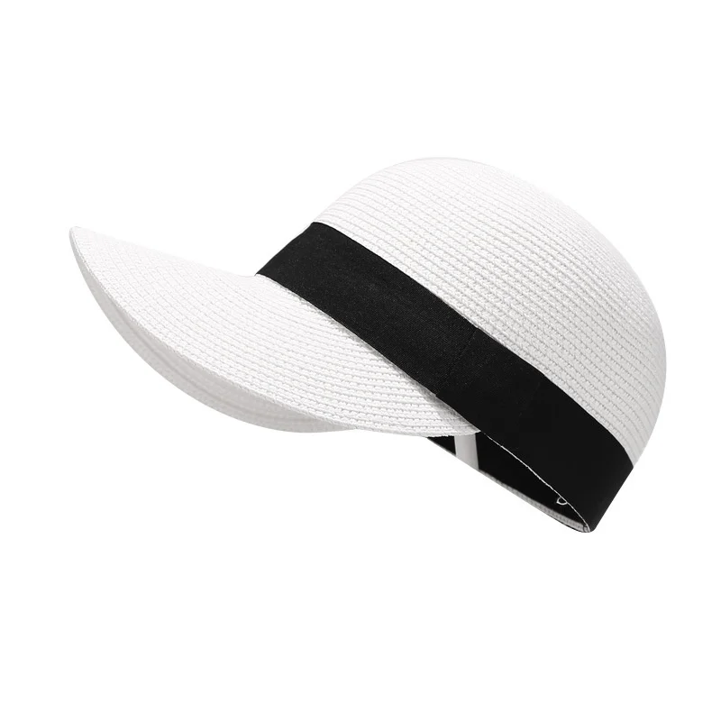 New Summer Straw Hats for Women Panama EquestrianHat Outdoor Casual Beach Sun Caps Female Breathable Travel Visor Baseball Cap