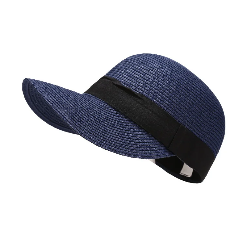 New Summer Straw Hats for Women Panama EquestrianHat Outdoor Casual Beach Sun Caps Female Breathable Travel Visor Baseball Cap