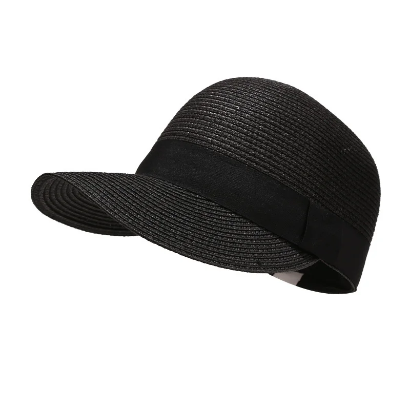 New Summer Straw Hats for Women Panama EquestrianHat Outdoor Casual Beach Sun Caps Female Breathable Travel Visor Baseball Cap
