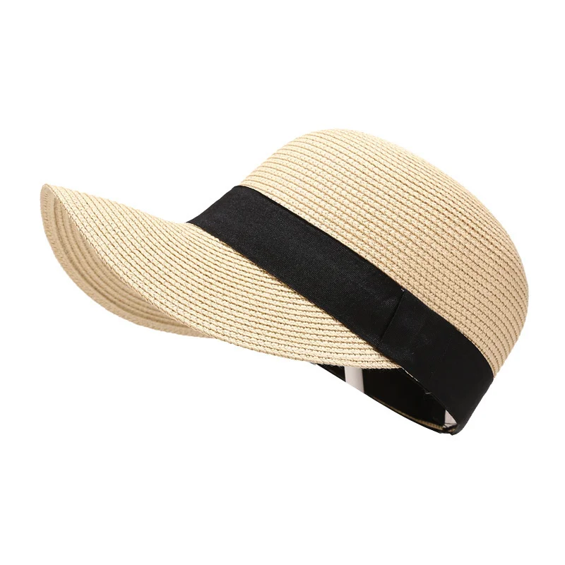New Summer Straw Hats for Women Panama EquestrianHat Outdoor Casual Beach Sun Caps Female Breathable Travel Visor Baseball Cap
