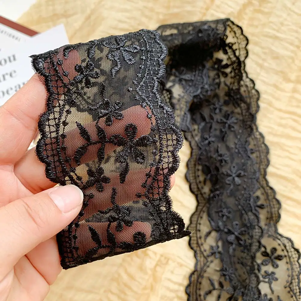 Fashion Soft Lace Scarf Elegant Floral Hair Ribbon Fairy Sweet Hair Accessories for Women
