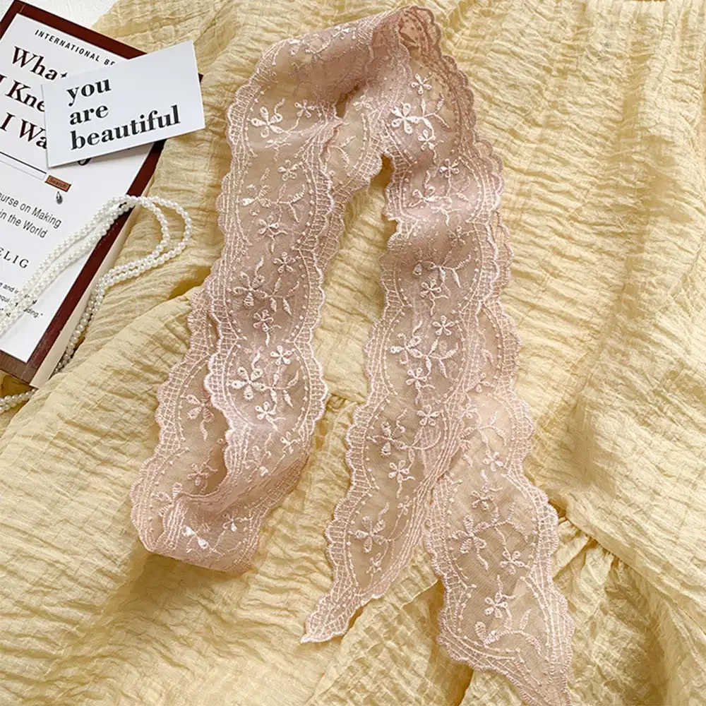 Fashion Soft Lace Scarf Elegant Floral Hair Ribbon Fairy Sweet Hair Accessories for Women