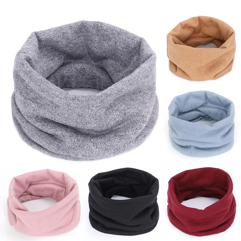 New Cashmere Winter Scarf for Boys Girls Women Men Knitted Scarves Cozy Spring Warm Children Elastic Mufflers Autumn Baby Scarf