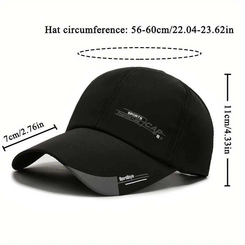 2Pcs/Set Outdoor Men's Baseball Cap Simple Letter Jacquard Duckbill Cap Street Sports Sun Protection Baseball Cap For Unisex