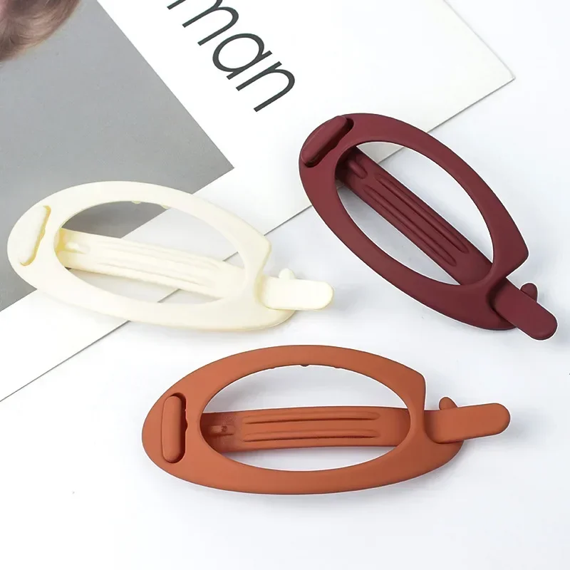 New Elegant French Oval Ponytail Fix Artifact Vintage Hairpin Women Back Head Frosted Hairpinheadwear Girls Hair Accessories