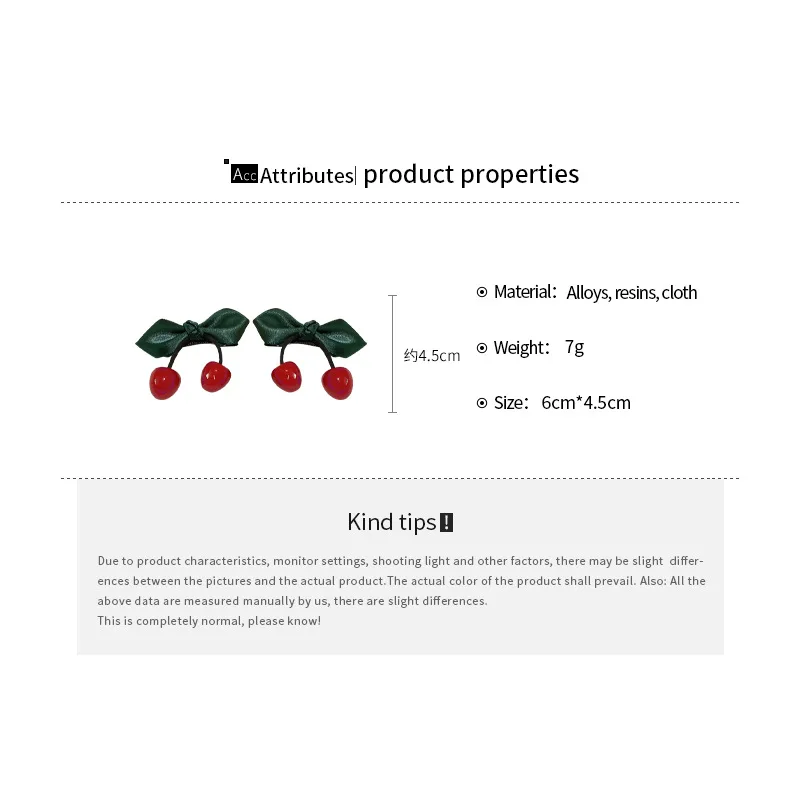 1/2 Pcs Partysu Red Cherry Leaf Resin Small Duckbill Hair Clips for Women New Sweet Side Fringe Bangs Clip Head Accessories Sets