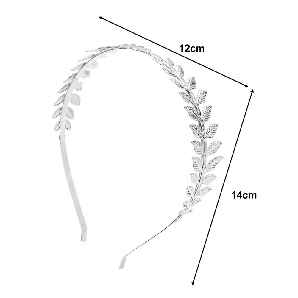 1PC Women's Vintage Baroque European & American Style Bridal Old Leaf Branch Hair Band Crown Fashionable Headband