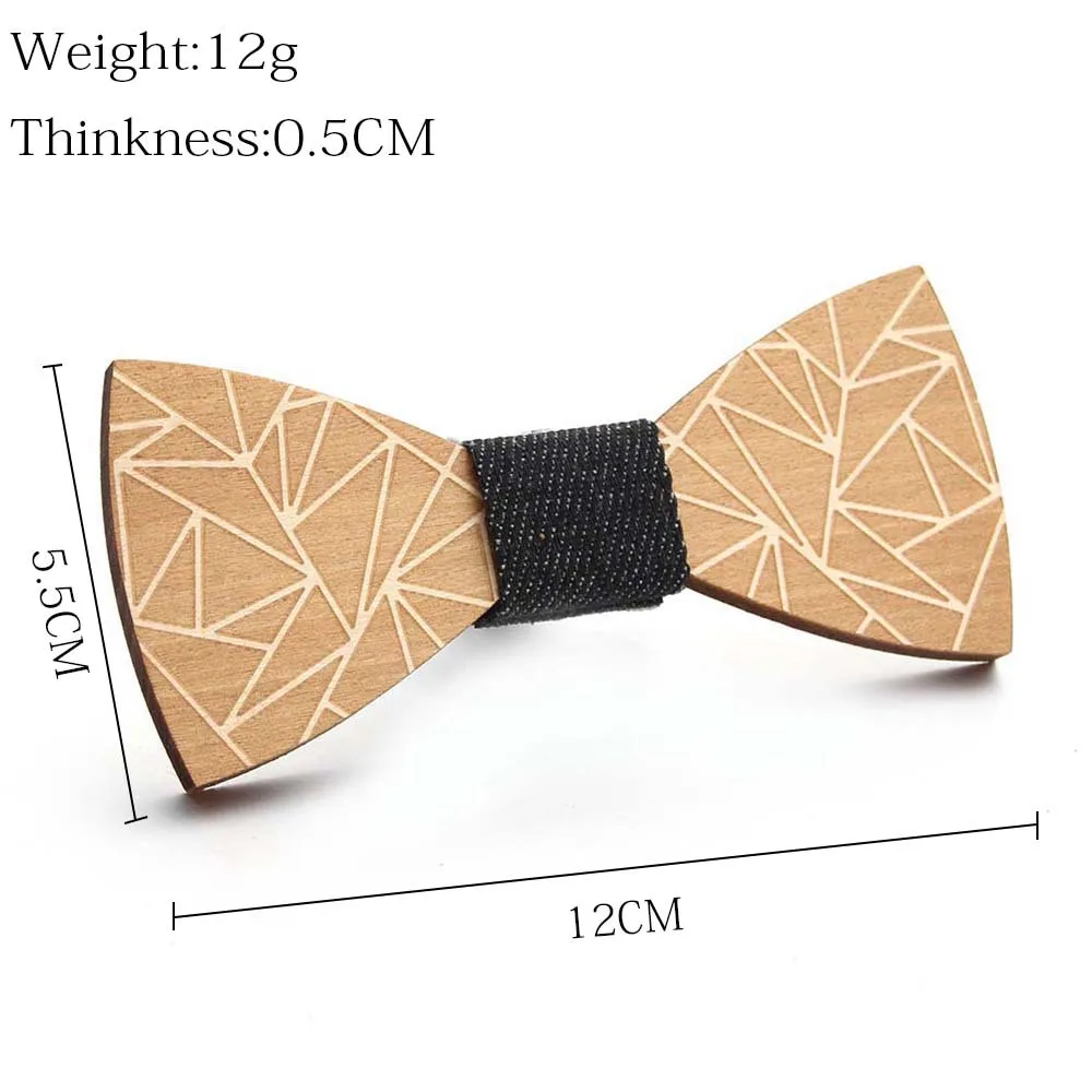 Vintage Wooden Bow Tie For Men Hollow Out Carved Retro Wooden Neck Ties Adjustable Strap Wood Elegant Bowtie Gravata Corbatas