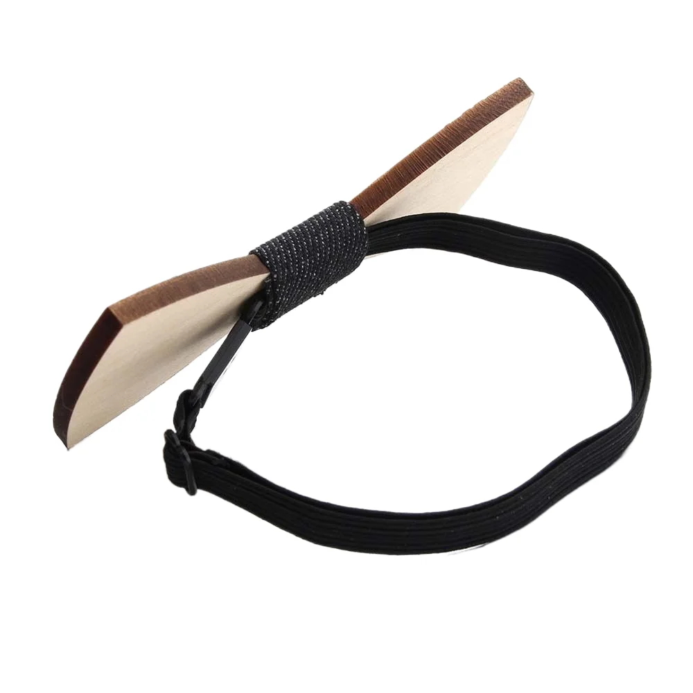 Vintage Wooden Bow Tie For Men Hollow Out Carved Retro Wooden Neck Ties Adjustable Strap Wood Elegant Bowtie Gravata Corbatas