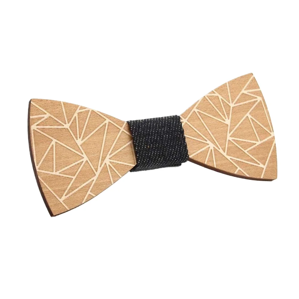 Vintage Wooden Bow Tie For Men Hollow Out Carved Retro Wooden Neck Ties Adjustable Strap Wood Elegant Bowtie Gravata Corbatas