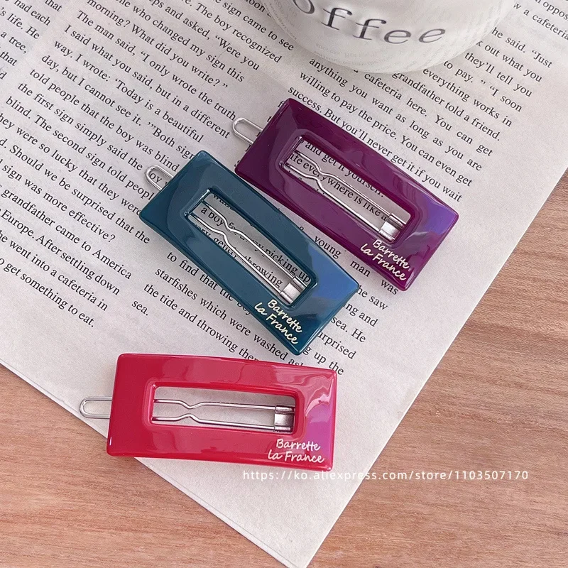 Dopamine candy colored small clip~Korea France cute square small side clip bangs hair clip