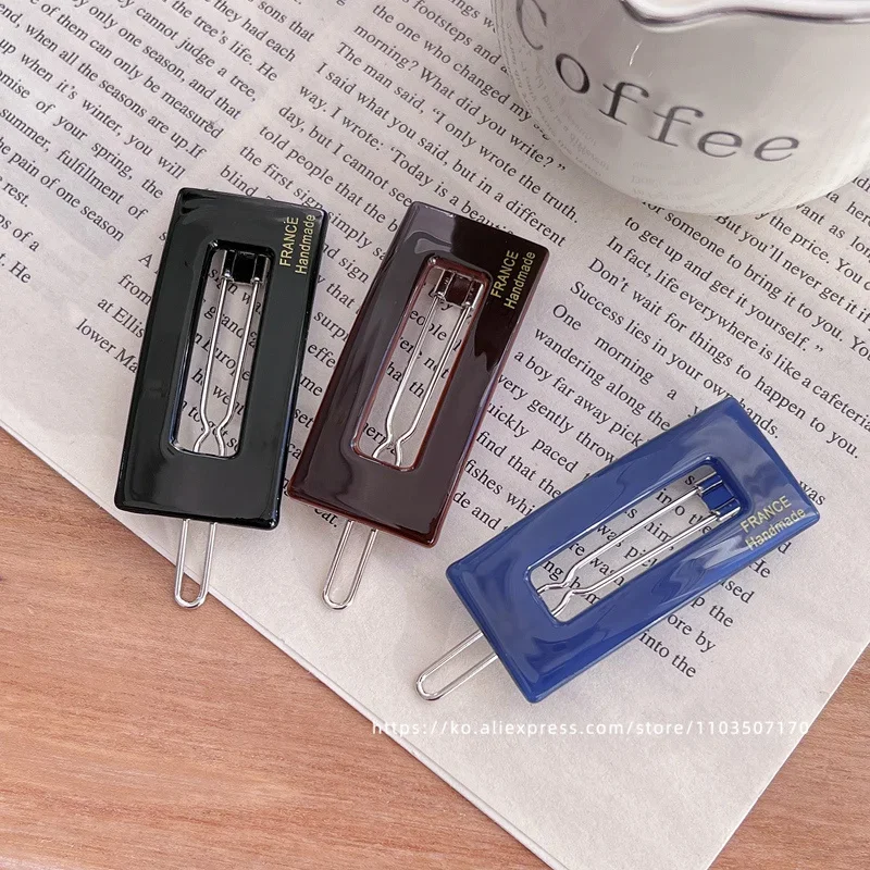 Dopamine candy colored small clip~Korea France cute square small side clip bangs hair clip