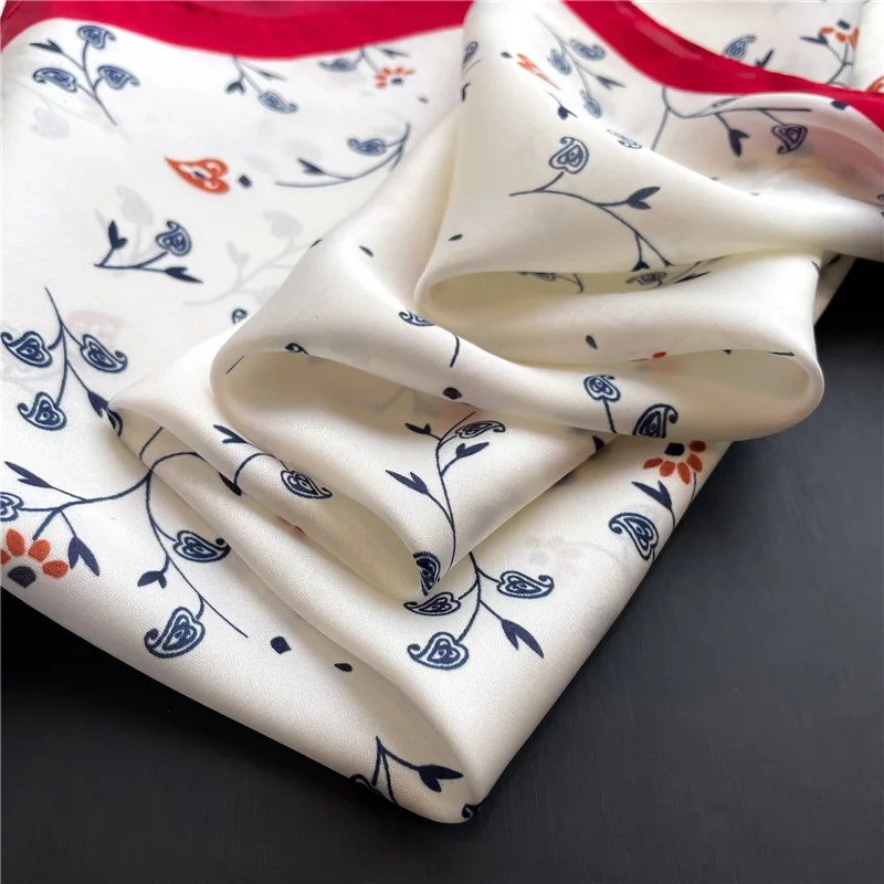 70x70cm Square Scarf Women Imitation Silk Hairbands Foulard Women Bandands Kercheif Shawls Wraps Small Hijab