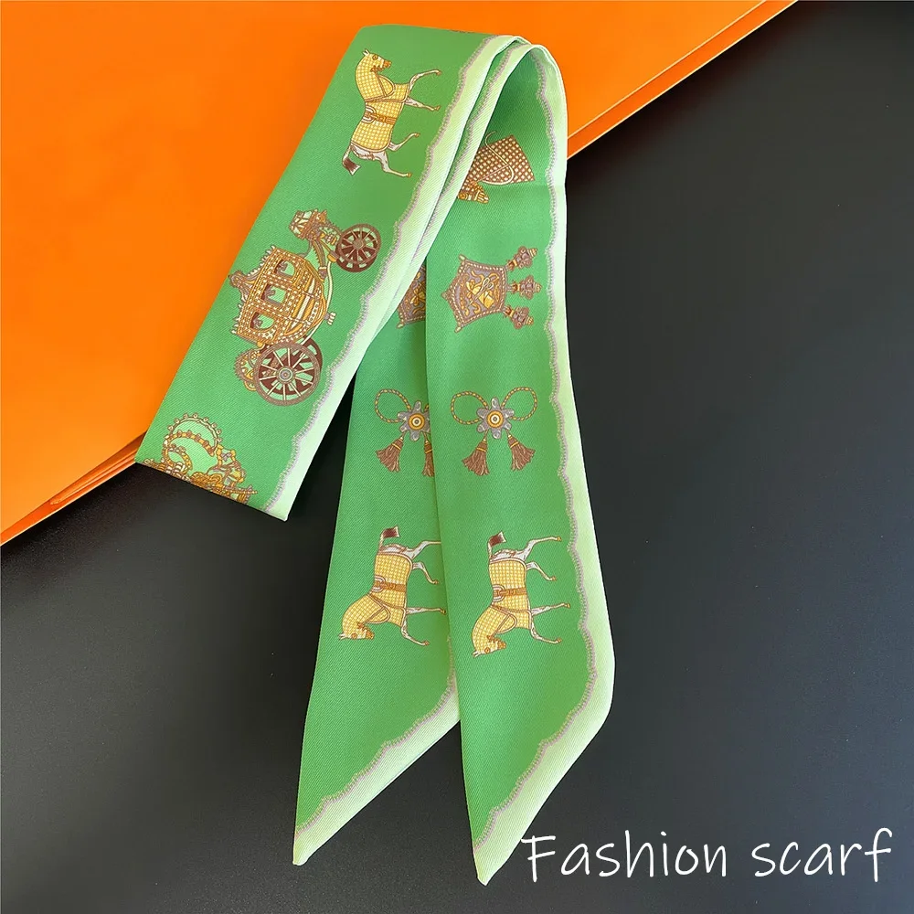 1PC Korean Fashion New Women's Twill Decorative Ribbon Small Scarf Binding Bag Handle Ribbon Hair Band Small Scarf Headband