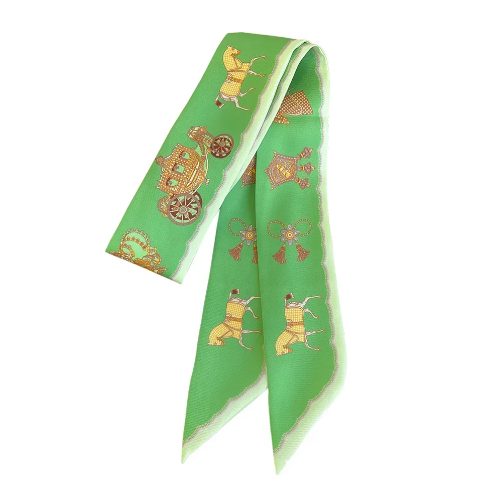 1PC Korean Fashion New Women's Twill Decorative Ribbon Small Scarf Binding Bag Handle Ribbon Hair Band Small Scarf Headband