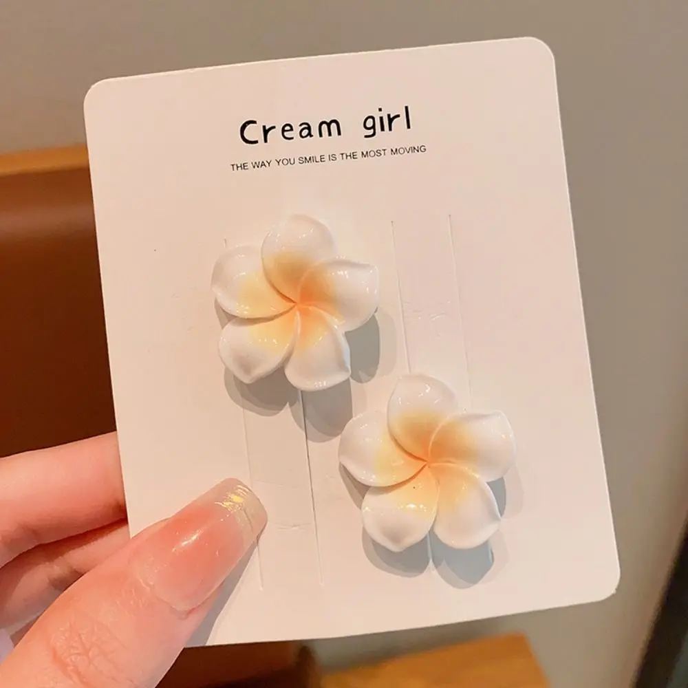 2/5PCS New Resin Hair Clip Mini Sweet Headrope Cherry Blossom Hair Accessories Girls