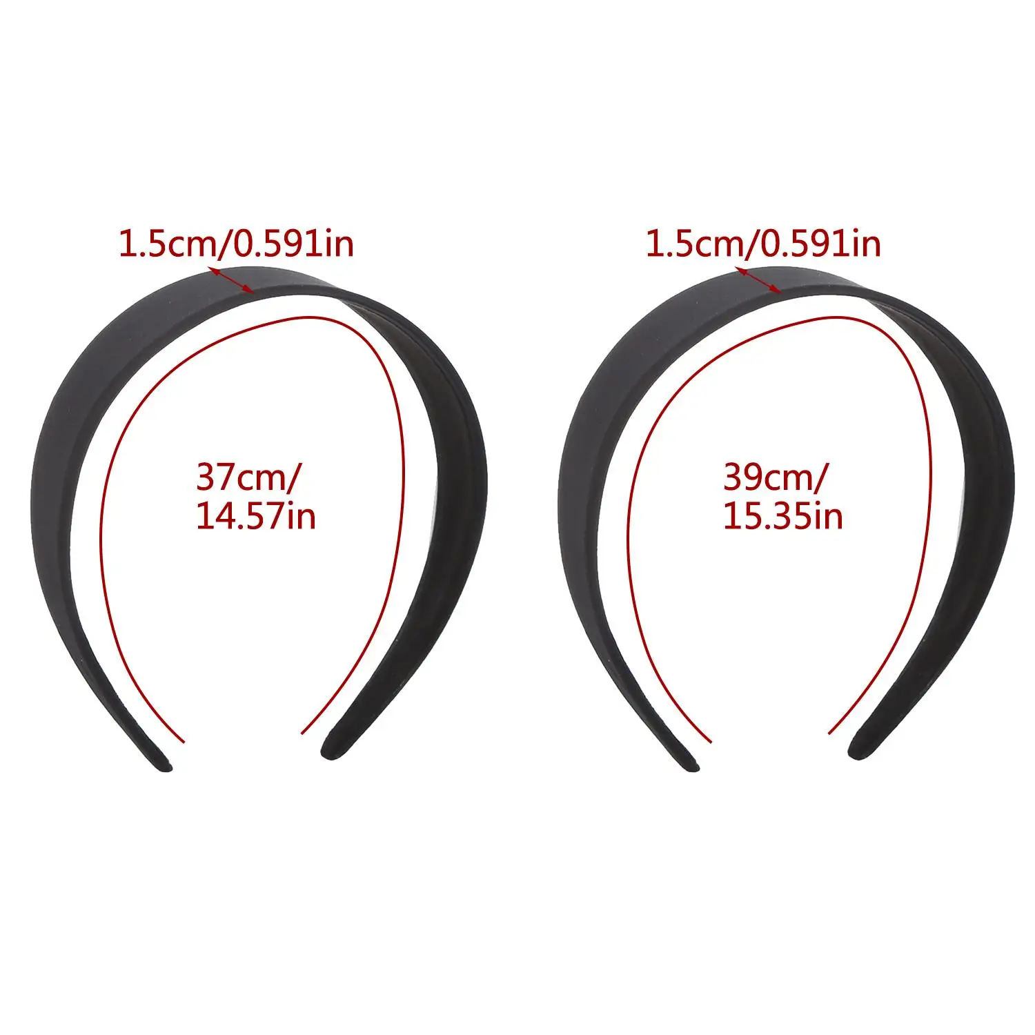 1PC Black Simple Wide Headband 1.5 2 2.5 3 cm Girls Women DIY Jewelry Material Cloth Headband Semi-finished Hair Accessories