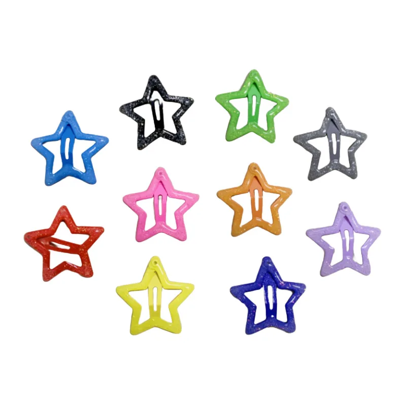 10-20 Pieces Y2K Dopamine-style Star Hairpins For Women. Bangs Clips, Side Clips Ffor Broken Hair. Five-pointed Star BB Clips,