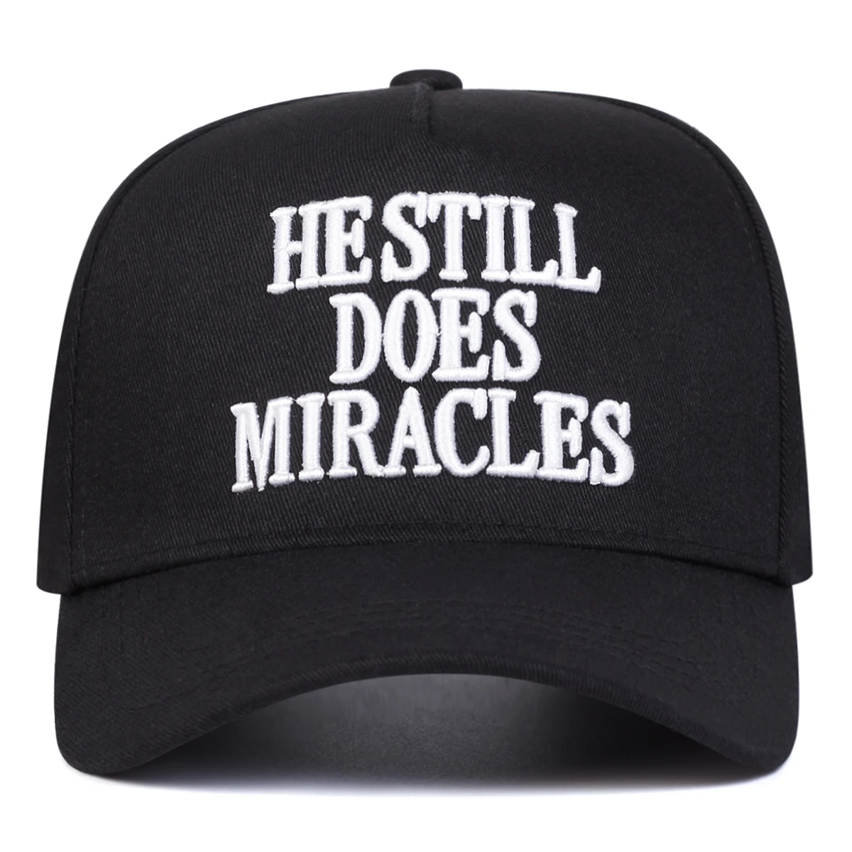 Unisex HESTILL DOES MIRACLES Embroidery Baseball Caps Spring and Autumn Outdoor Adjustable Casual Hats Hip Hop Hat Sunscreen Hat